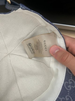 Berretto Gucci GG Blu/Grigio