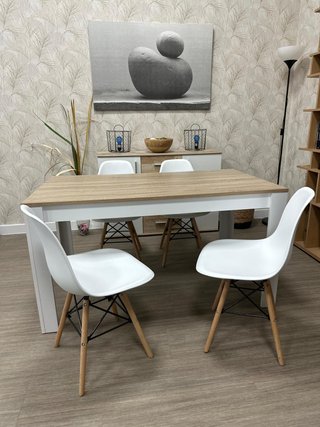 Oferta Pack Mesa Comedor + 4 Sillas + Mesa Centro