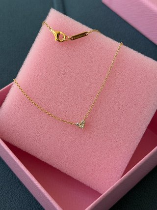 Collar Pandora Corazón Triple Gema Oro
