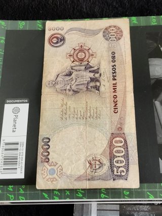 Billete 5000 Pesos Oro Colombia Antiguo