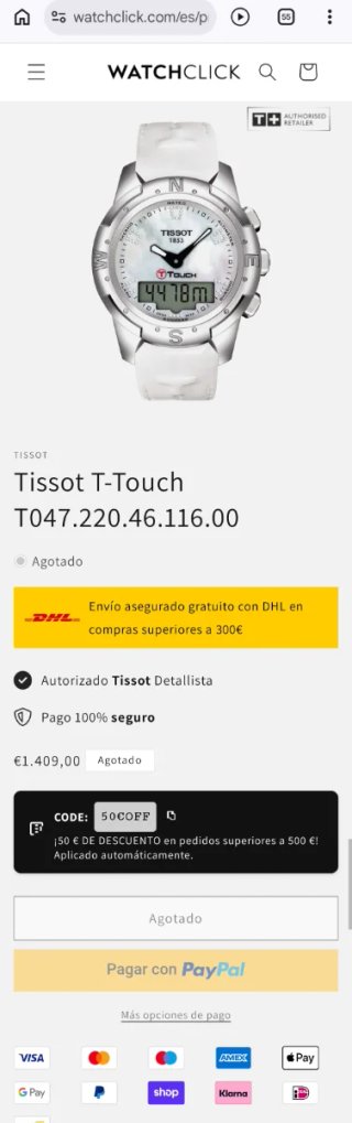 Reloj Tissot T Touch 2