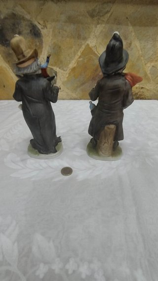 Lote 3 figuras biscuit antiguas ancianos
