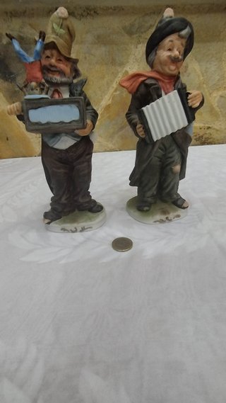 Lote 3 figuras biscuit antiguas ancianos