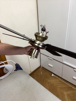 Lámpara Ventilador de Techo Bronce y negra