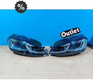 FU FAROS VOLKSWAGEN VW GOLF 7 12-17 DRL DINAMICOS NEGROS LOO