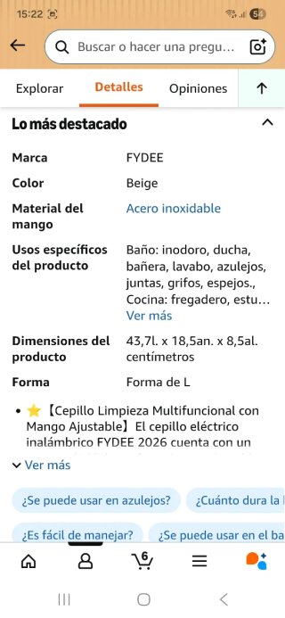 Cepillo Eléctrico Limpieza con Accesorios nuevo pr
