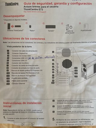 PC Sobremesa Lenovo ThinkCentre E73.