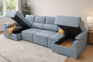 Sofá Cama Chaise Longue Barcelona con Arcón