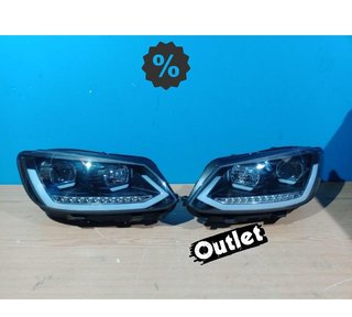FU FAROS PARA VOLKSWAGEN VW TOURAN II 10-15 NEGROS TRU DRL C