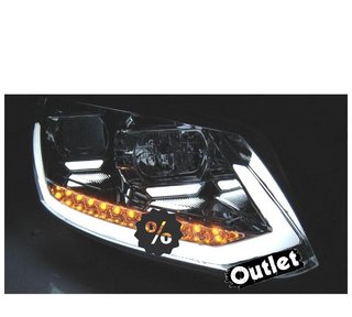FU FAROS PARA VOLKSWAGEN VW TOURAN II 10-15 NEGROS TRU DRL C