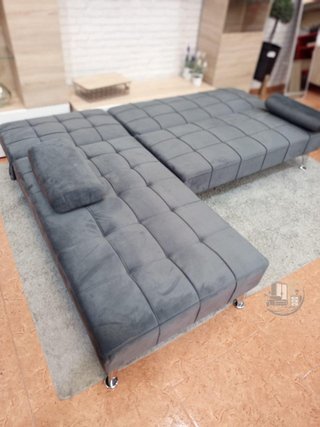 Sofá Cama Chaise Longue Gris