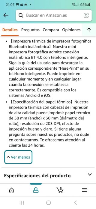 Impresora Térmica Portátil nuevo precintado