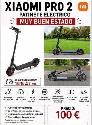 Patinete Eléctrico Xiaomi Pro 2. SOLO ZARAGOZA.