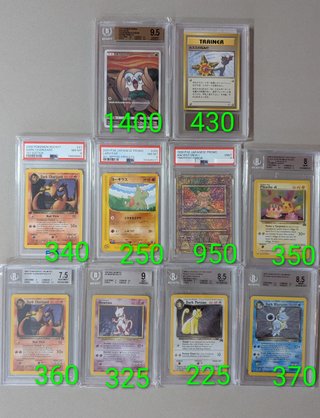 Cartas Pokémon Graduadas PSA Beckett TAG ARS CGC