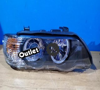 FU FAROS XENON BMW X5 E53 99-03 OJOS ANGEL FONDO NEGRO R1463