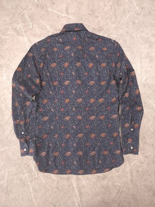 Camisa de vestir vintage estampada Ref-78700