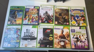 Xbox 360 + Kinect + 2 Platos DJ Hero + 10 Juegos