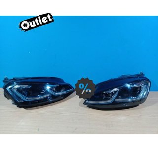 FU FAROS VOLKSWAGEN VW GOLF 7 12-17 DRL DINAMICOS NEGROS LOO