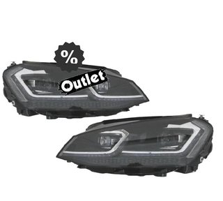 FU FAROS VOLKSWAGEN VW GOLF 7 12-17 DRL DINAMICOS NEGROS LOO