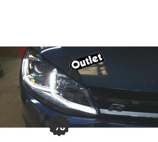 FU FAROS VOLKSWAGEN VW GOLF 7 12-17 DRL DINAMICOS NEGROS LOO