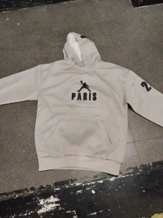 Sudadera Jordan Paris Beige Negra