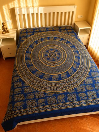Colcha/Manta Mandala Elefantes 210x240cm