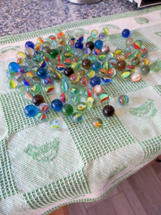 Lote de canicas de cristal