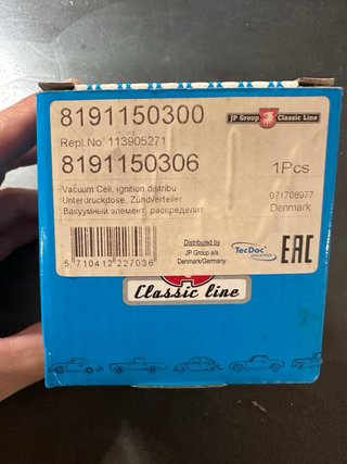 Tapa delco azul volkswagen escarabajo