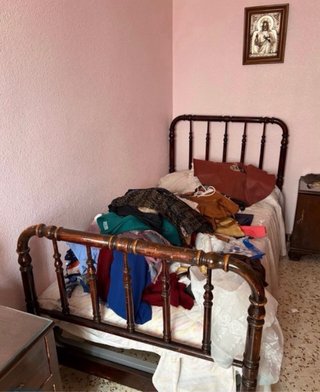 Armario, mesita y cama antiguo  vintage años 1920