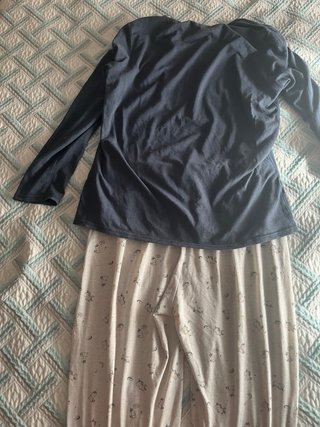 Pijama unicornio azul y gris