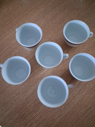 Juego de 6 tazas de porcelana