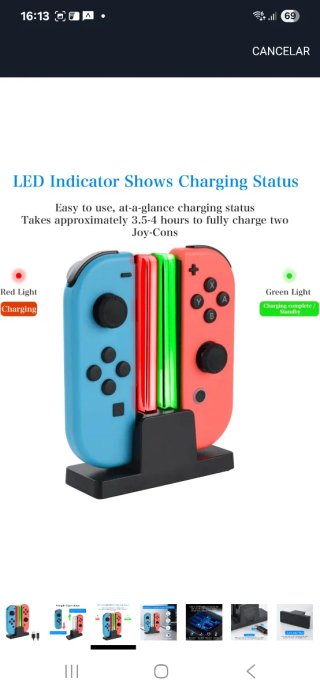 Base carga Nintendo Switch nuevo precintado