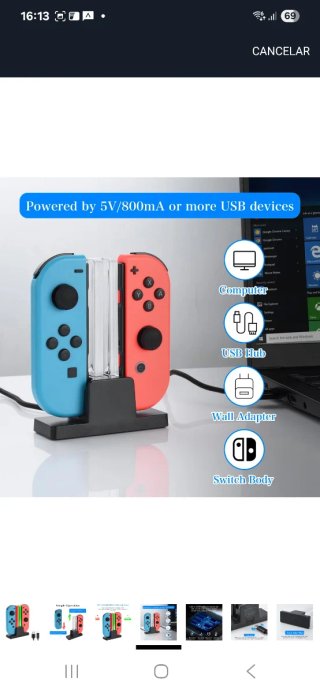Base carga Nintendo Switch nuevo precintado