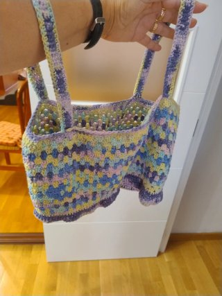 Top de crochet verano multicolor