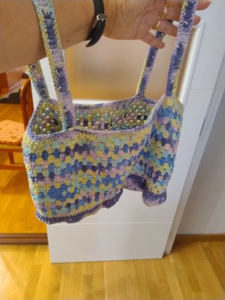 Top de crochet verano multicolor