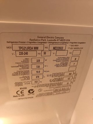 Refrigerador General electric Americano