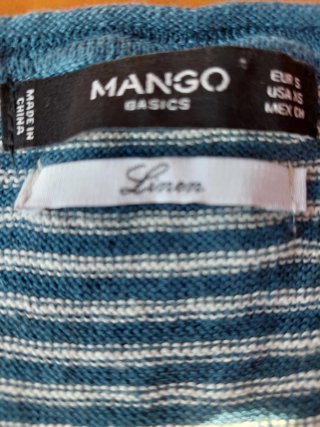 Jersey Mango rayas azul y blanco mujer