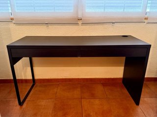 Escritorio Ikea Micke Negro/Marrón