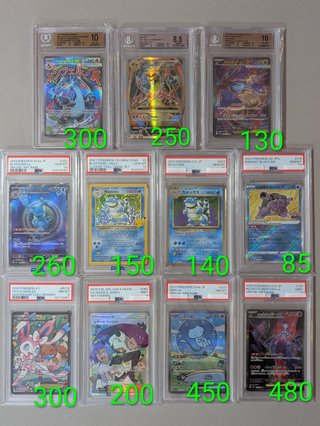 Cartas Pokémon Graduadas PSA Beckett TAG CGC ARS