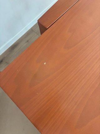 Mesa de comedor con 6 sillas, color cerezo