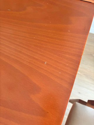 Mesa de comedor con 6 sillas, color cerezo