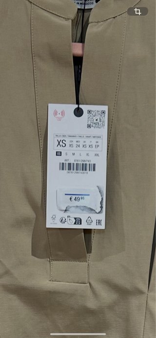 Vestido tipo gabardina talla XS / 36
