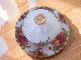 Raro Quesera Primer Sello Royal Albert Old Country