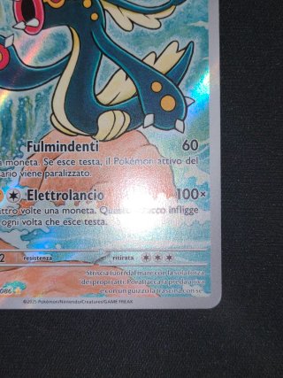 Carta Pokémon Eelektross 115 BLK Luce Nera Ita Nm