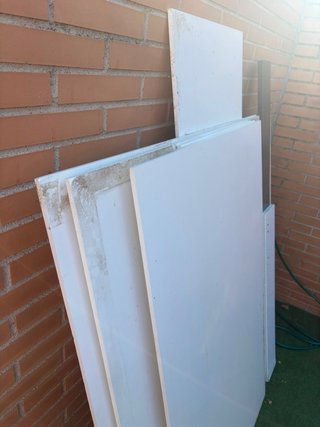 Encimera mostrador laminado chapado pared