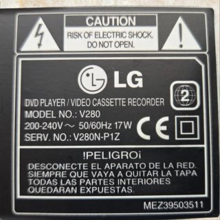 Reproductor DVD y VCR LG
