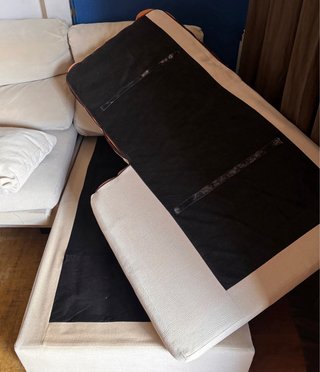 Sofá chaise longue 255cm beige