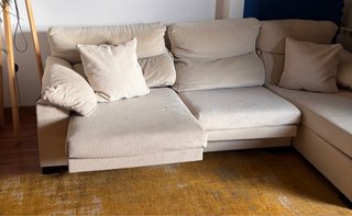 Sofá chaise longue 255cm beige