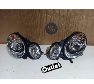 FU FAROS XENON MERCEDES CLASE E W211 02-06 FONDO CROMO R1456