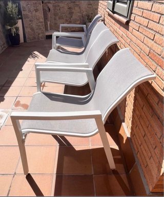 Conjunto jardín sofá y 2 sillas aluminio